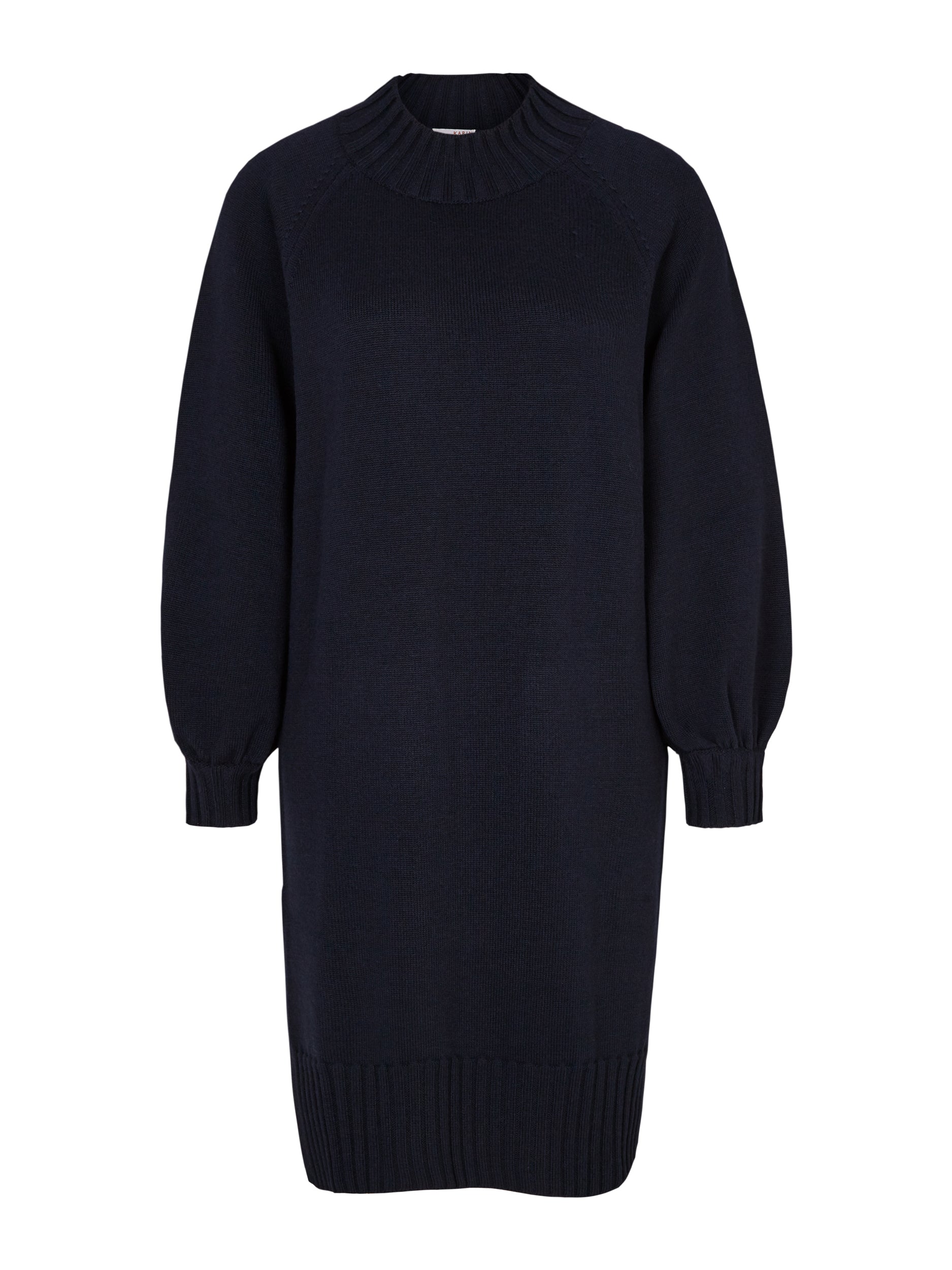 Cape-Like Knit Dress Grey