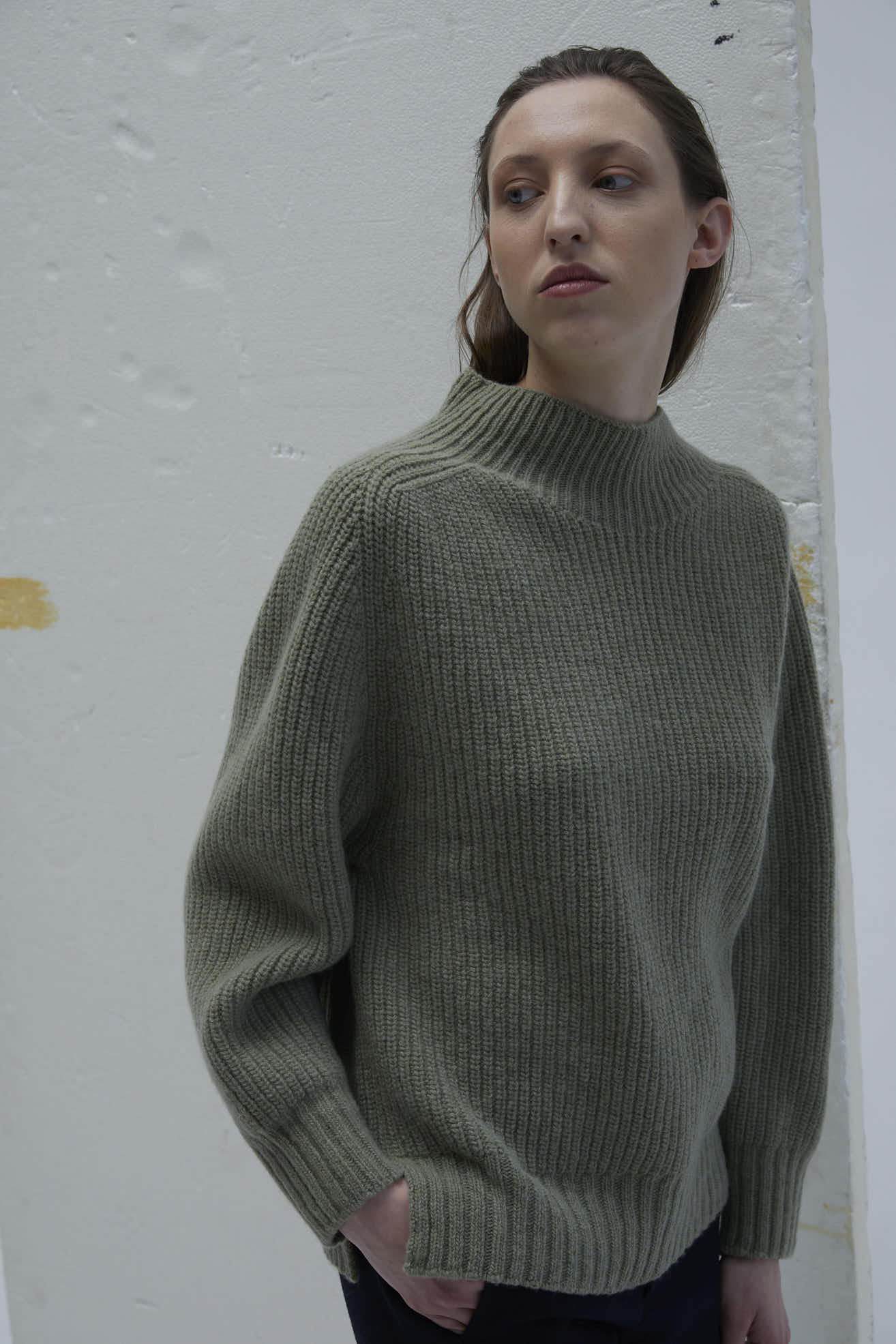 Lambswool Jumper Long Sage
