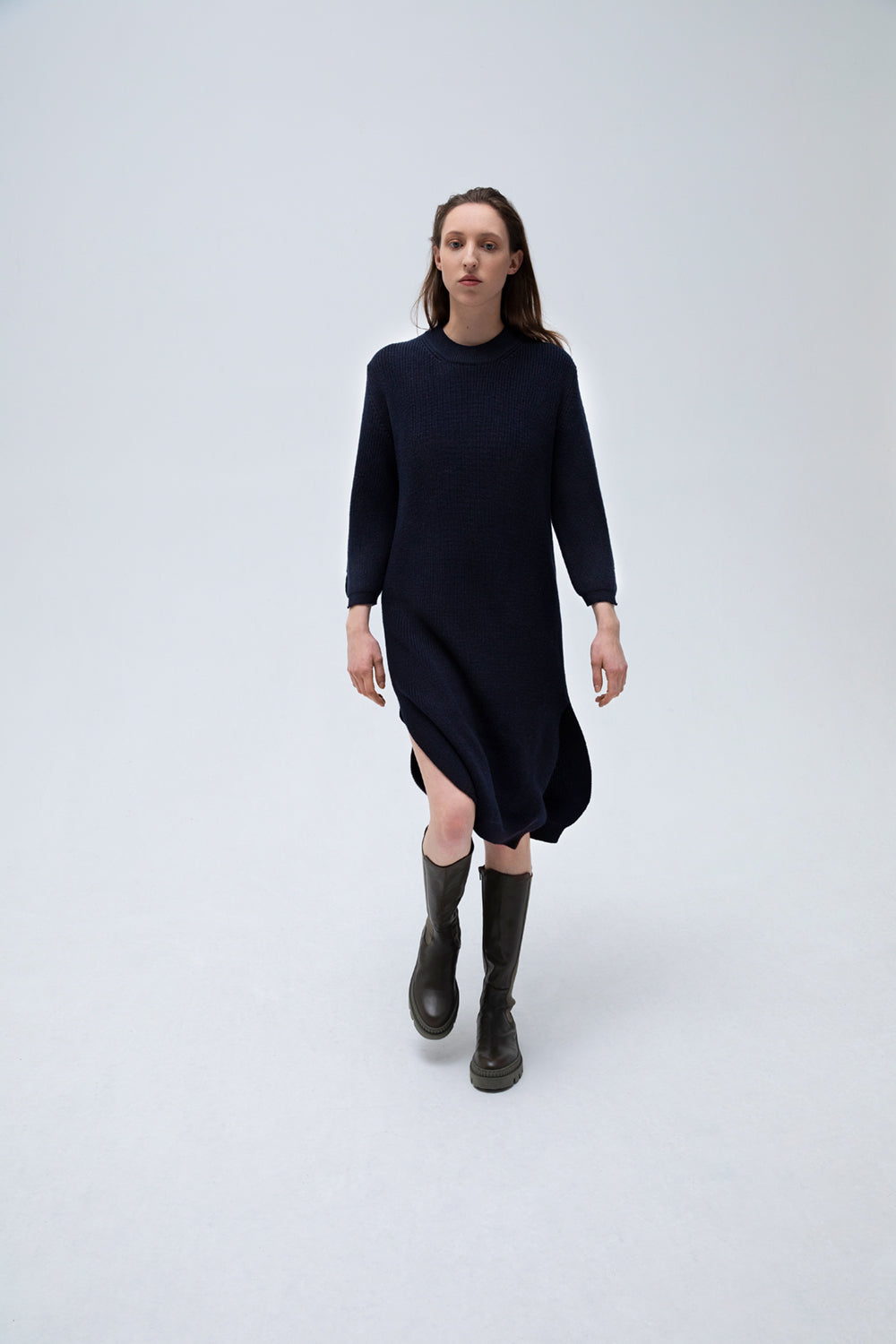 Long Knit Pullover Dress