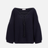 Karin Rocke Oversized v-neck in merino wool jumpers navy blue
