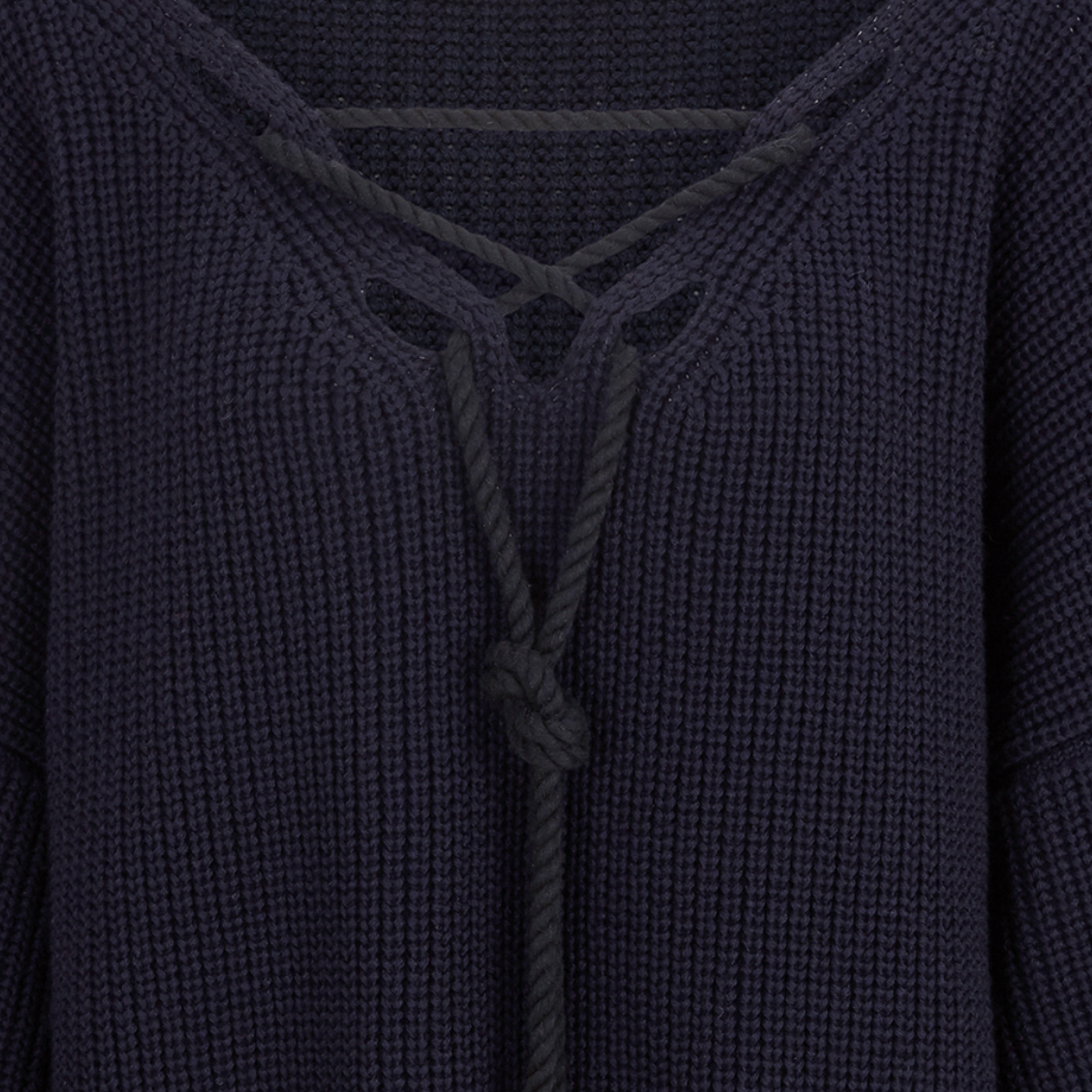 Karin Rocke Oversized v-neck in merino wool jumpers navy blue