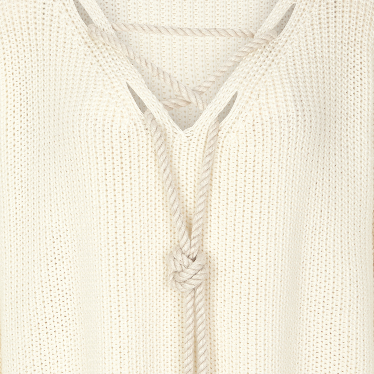 Karin Rocke Oversized v-neck in merino wool jumpers off white