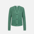 Karin Rocke V-neck cardigan in cotton and linen jackets & coats hazy green