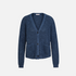 Karin Rocke V-neck cardigan in cotton and linen jackets & coats jeansy blue
