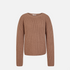 Karin Rocke chunky crew neck jumpers light camel