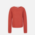 Karin Rocke chunky crew neck jumpers orange classique