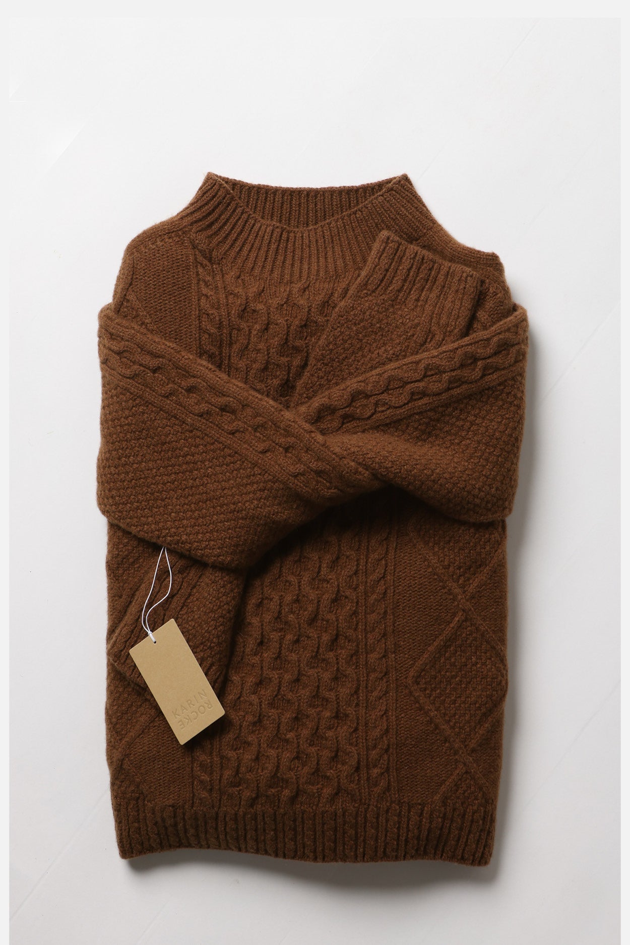 Karin Rocke Cool Cable Jumper jumpers cognac brown
