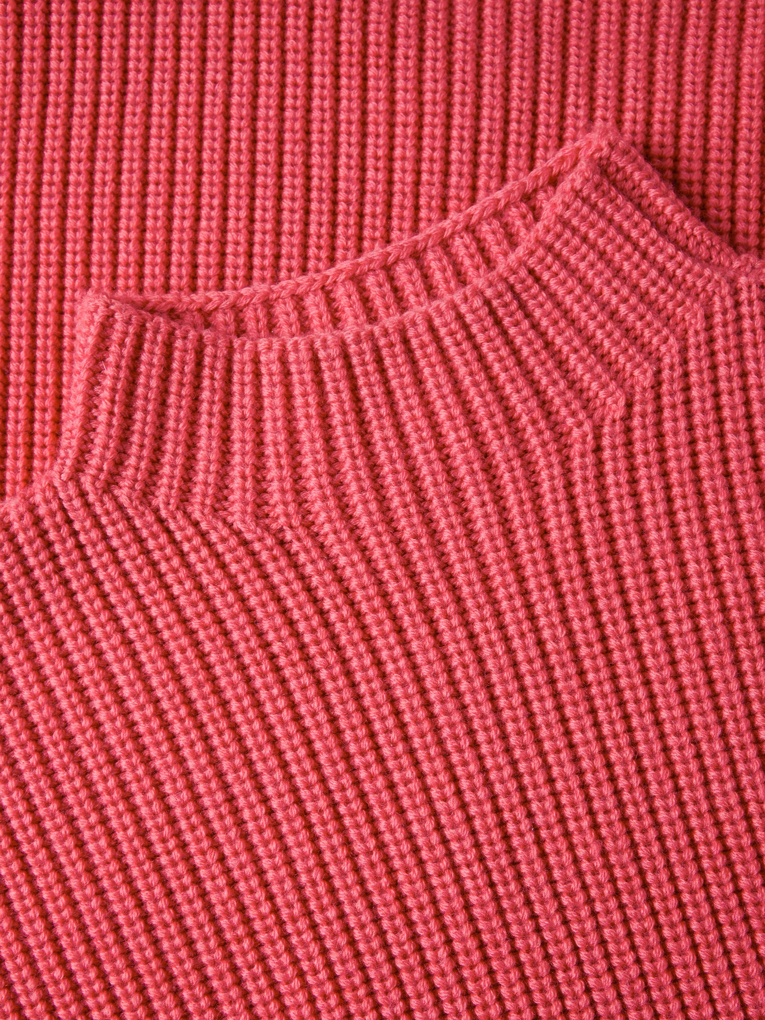 Karin Rocke cropped stand colour jumpers soft coral red