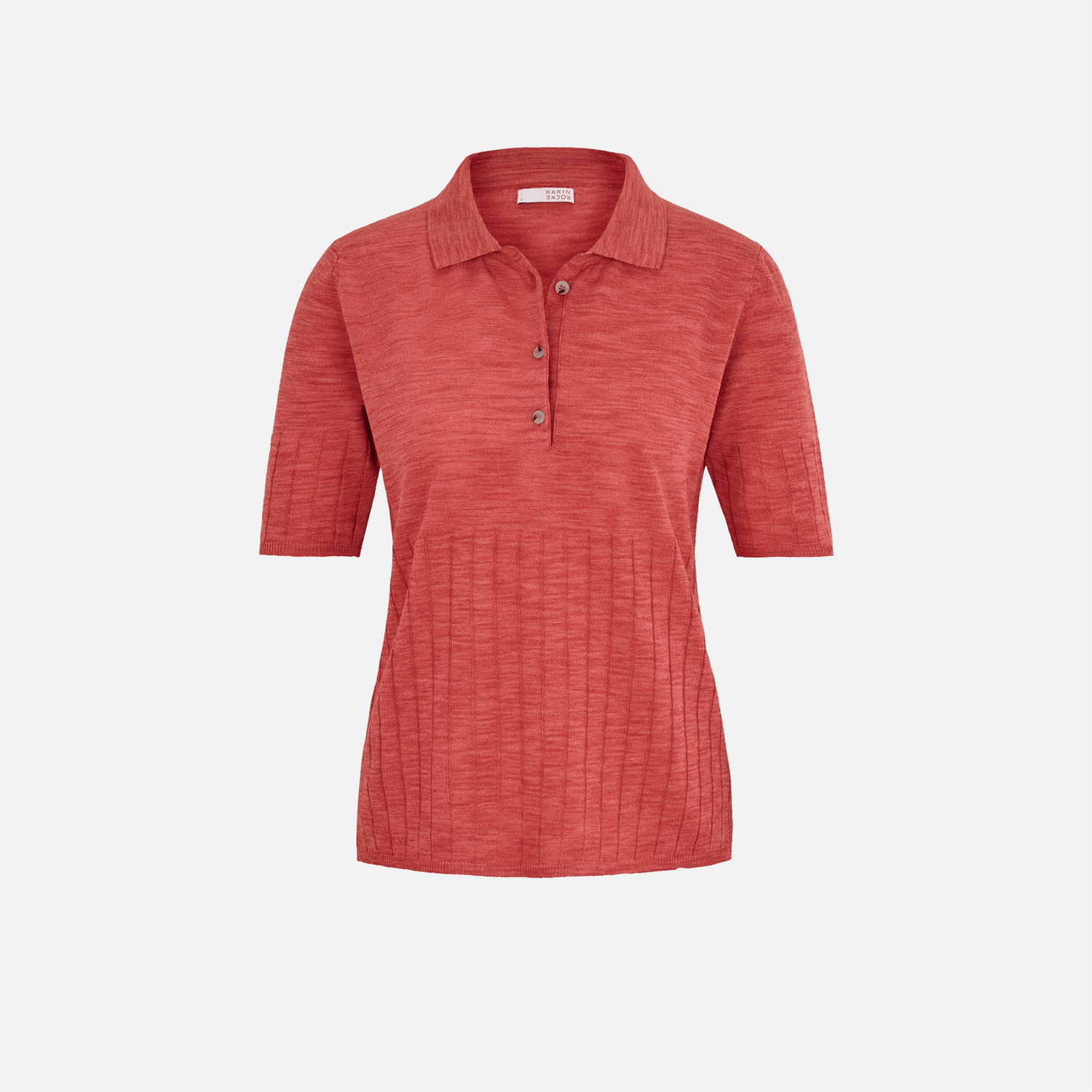 Polo neck in cotton and linen - www.karinrocke.com