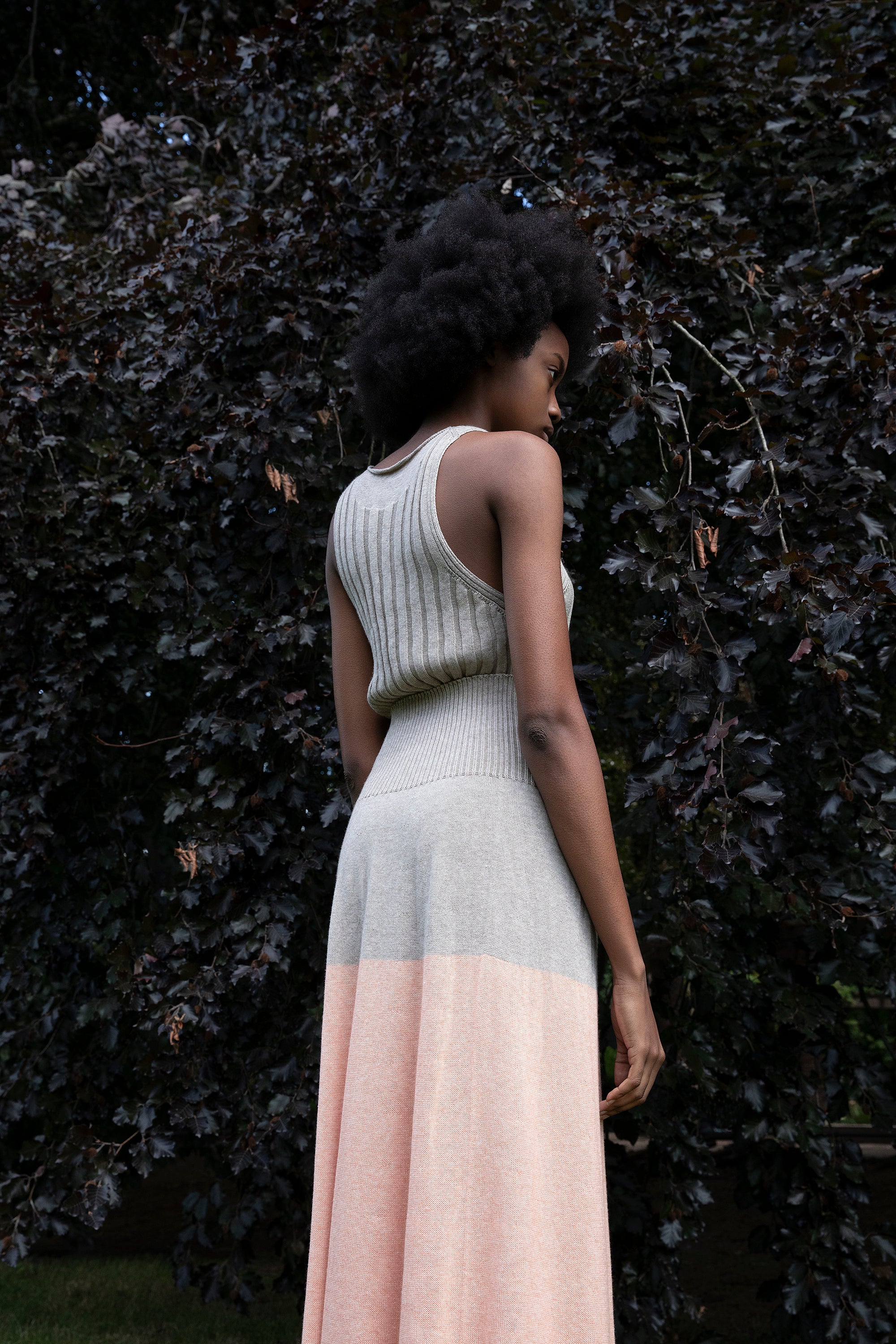 Karin Rocke ribbed tank top summer knits new taupe