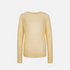Karin Rocke sheer melange crew neck jumpers lemon