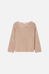 Karin Rocke square neck merino jumper jumpers milky camel
