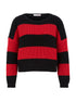 Karin Rocke striped crewneck in cotton blend jumpers red and black