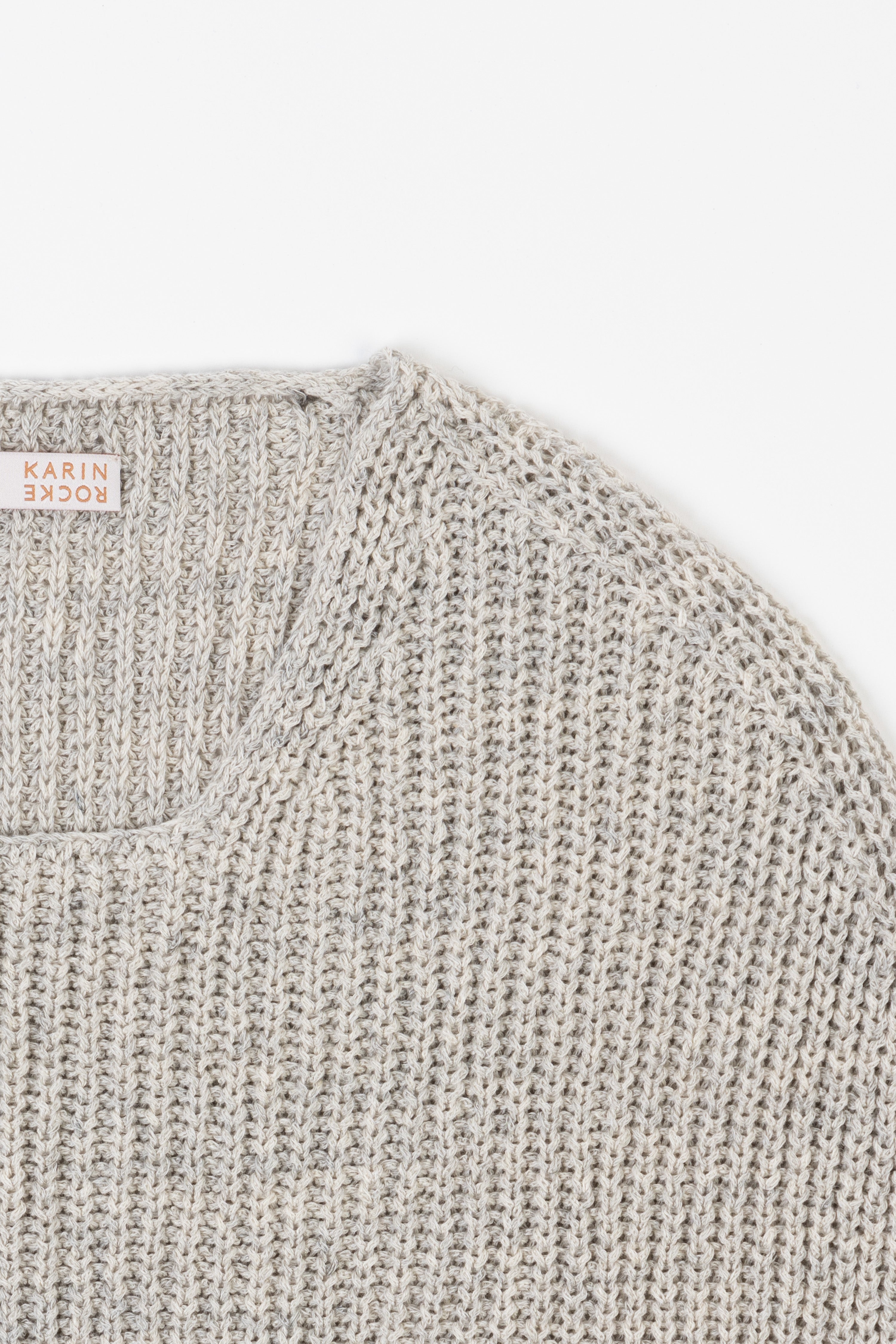 Karin Rocke summer cap sleeve summer knits lightgrey melange