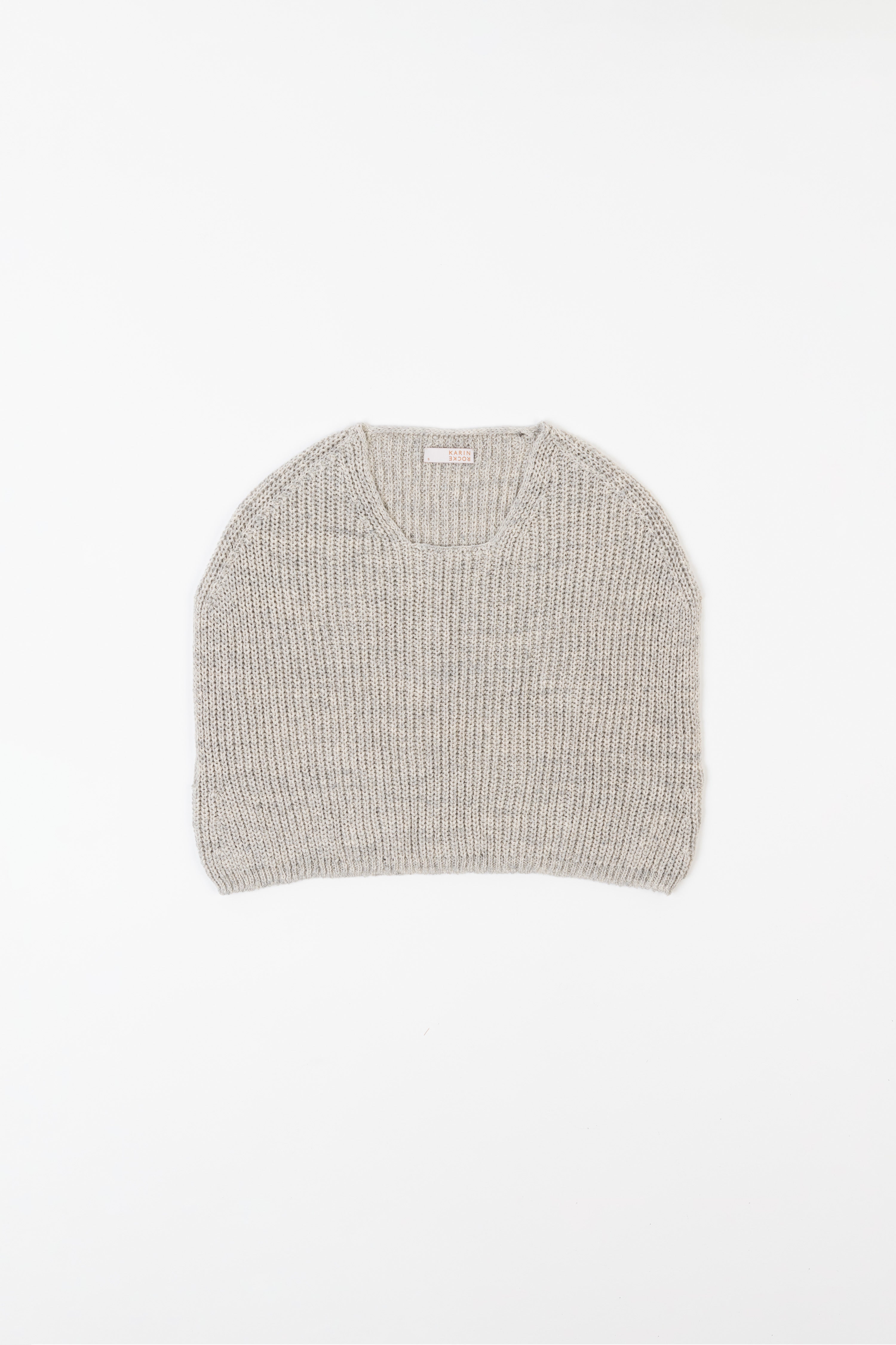 Karin Rocke summer cap sleeve summer knits lightgrey melange