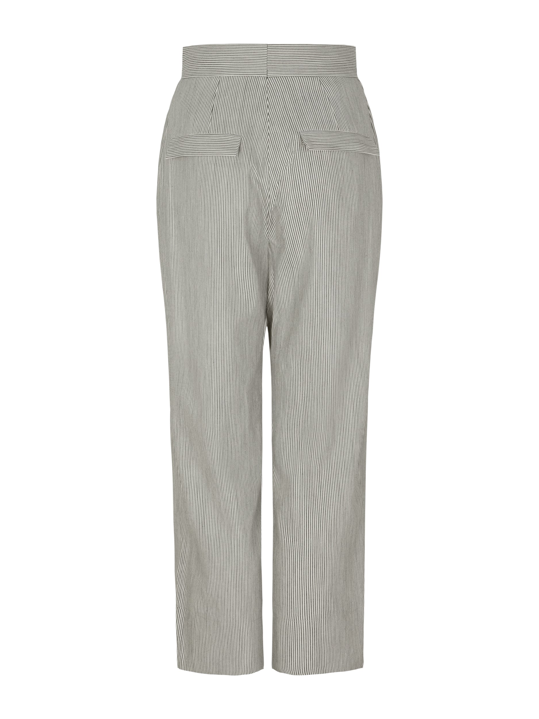 Karin Rocke tapered striped cotton pants pants blue& white