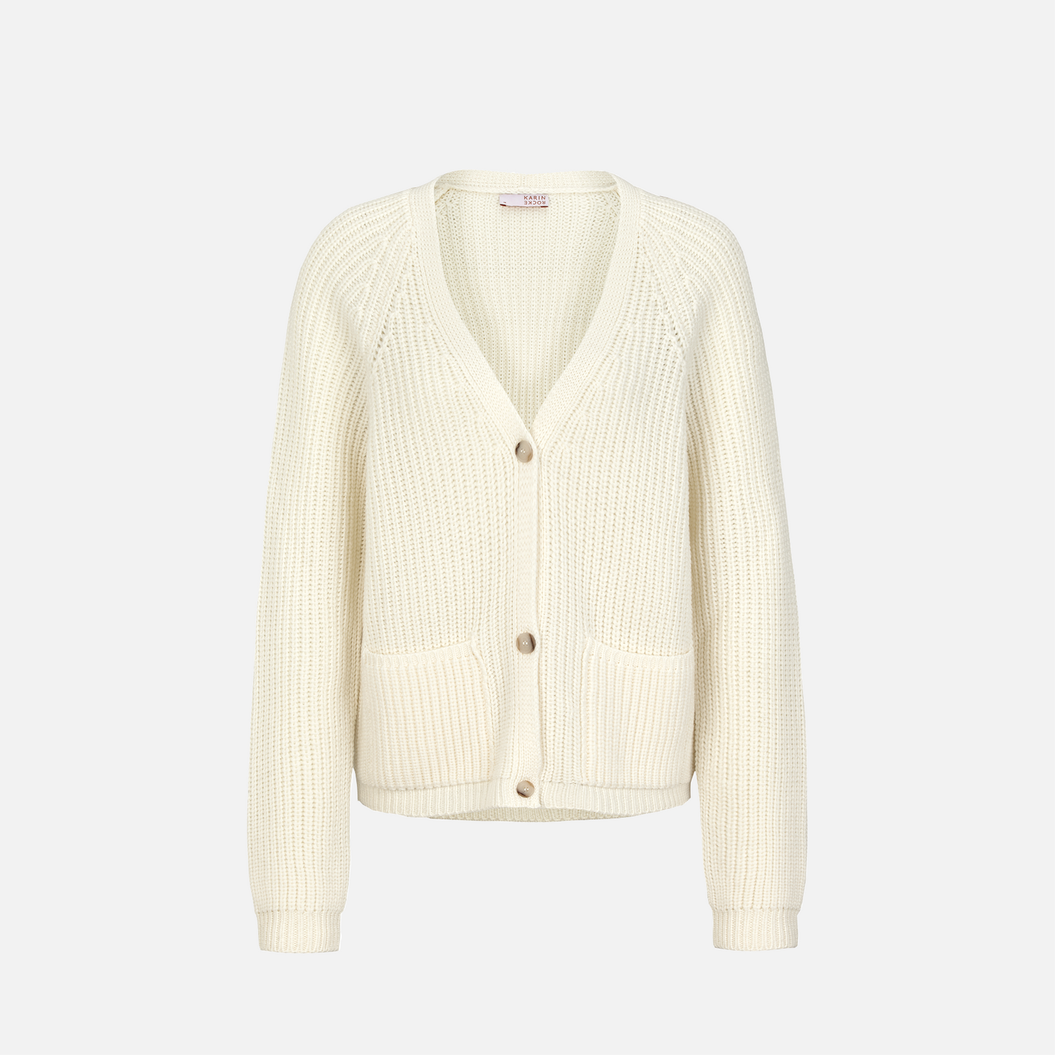 Karin Rocke v-neck cardigan in merino wool cardigans cream
