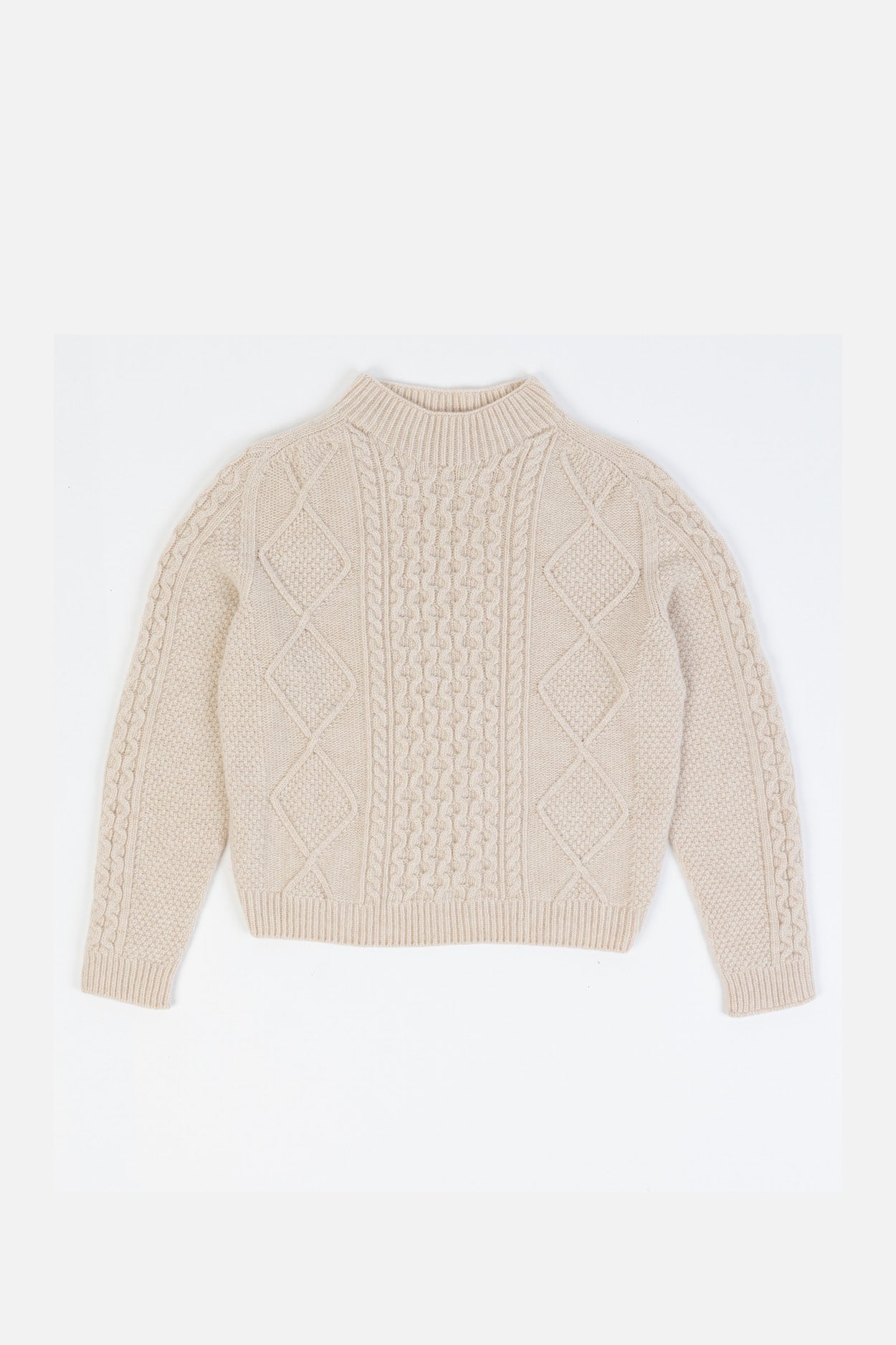 Karin Rocke Aran Jumper Unisex men's jumpers natural white