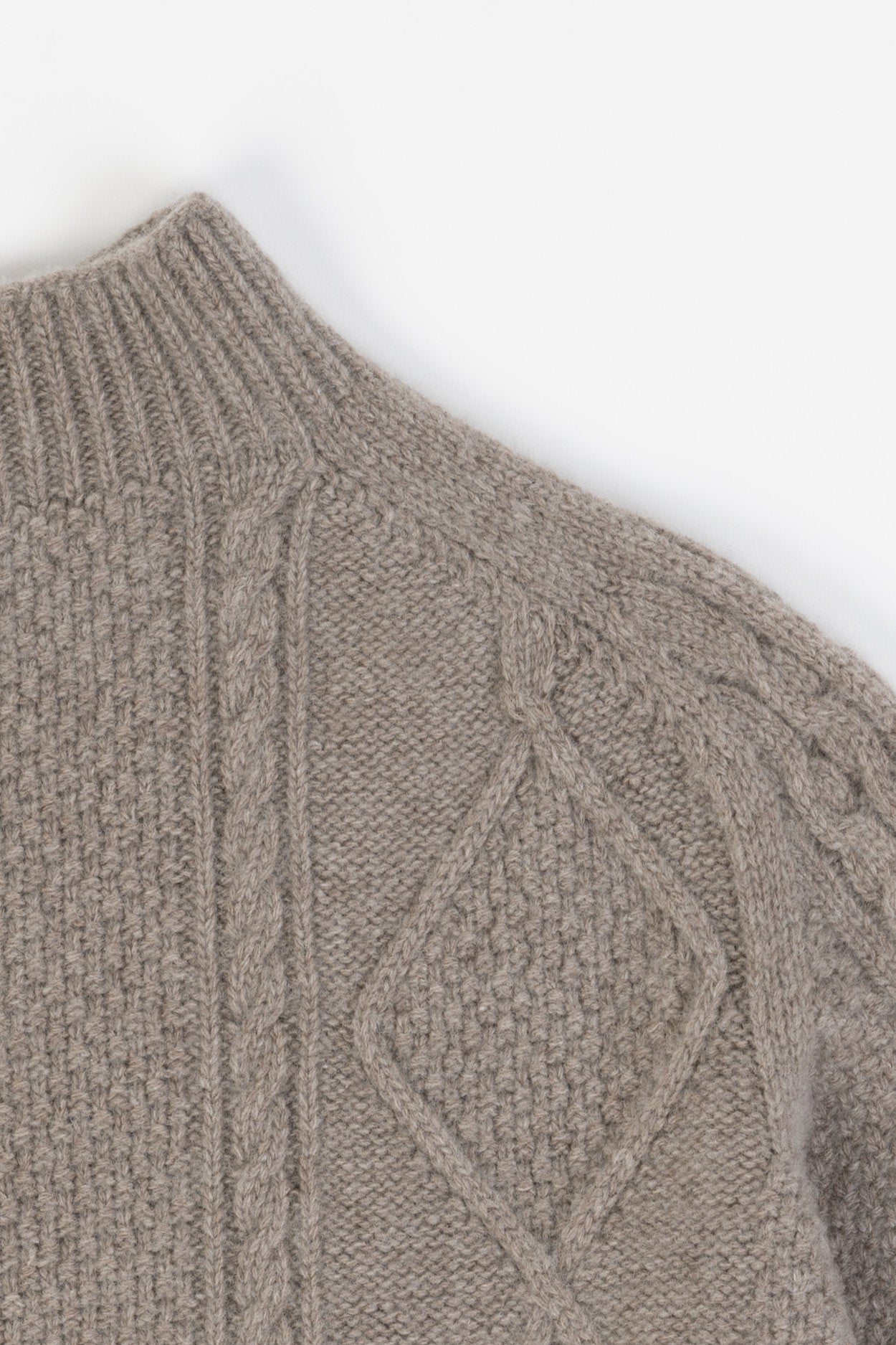 Karin Rocke Cool Cable Jumper jumpers taupe melange