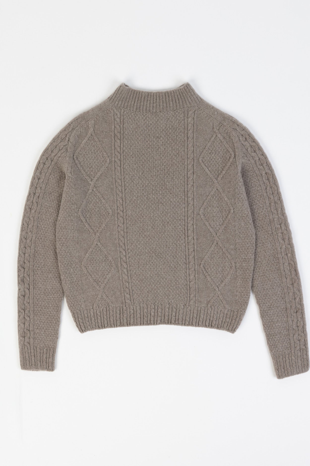 Karin Rocke Cool Cable Jumper jumpers taupe melange