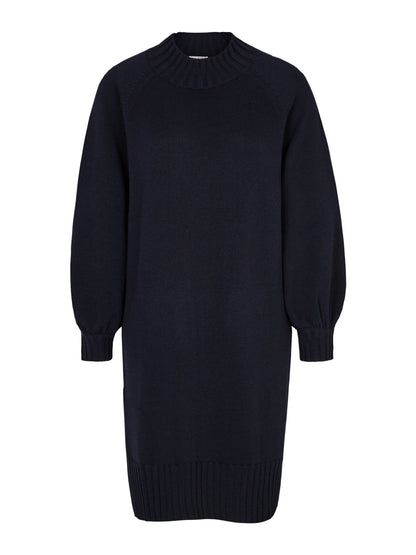 Cape-Like Knit Dress Grey