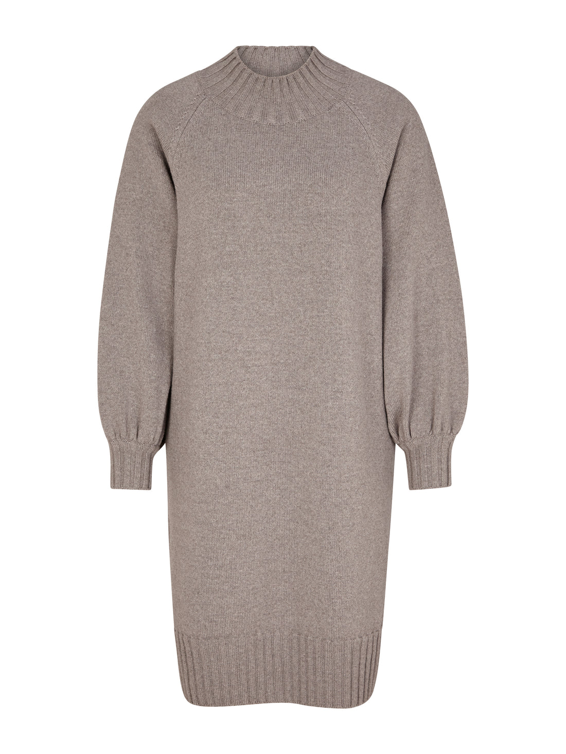 Cape-Like Knit Dress Grey