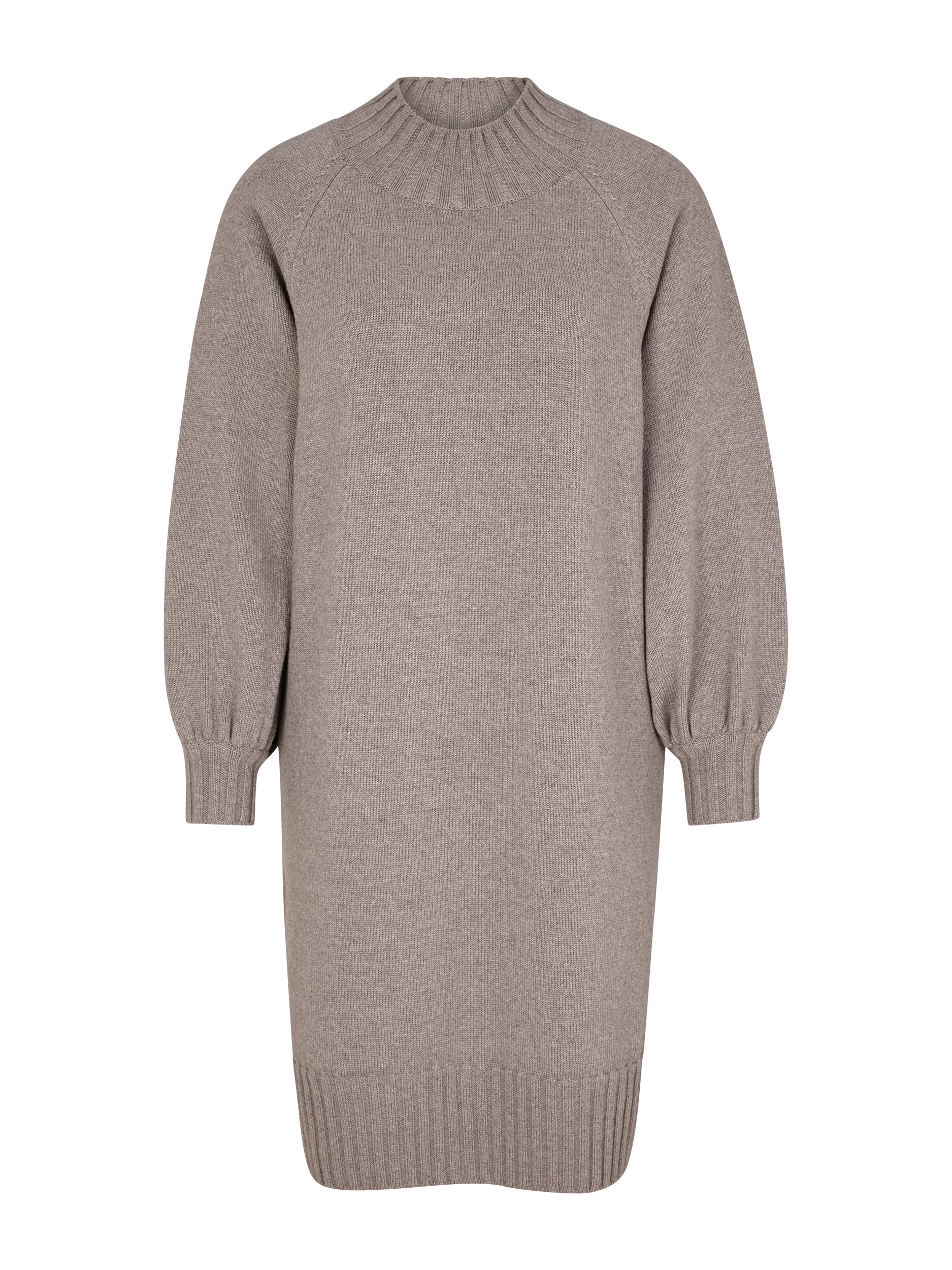 Cape-Like Knit Dress Grey