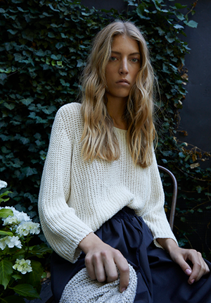 Short Linen Blend Jumper