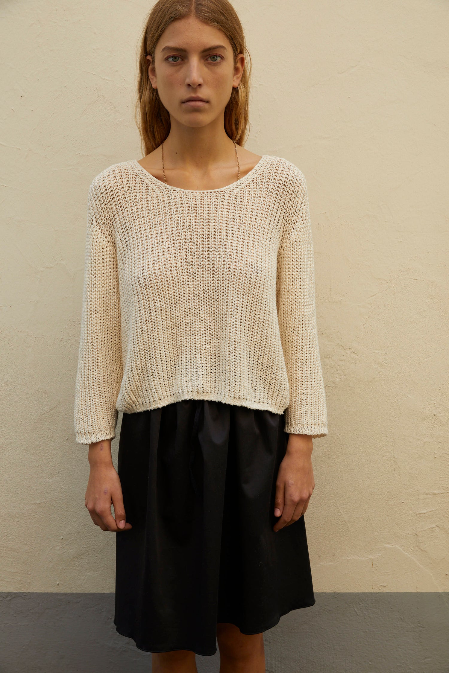 Short Linen Blend Jumper