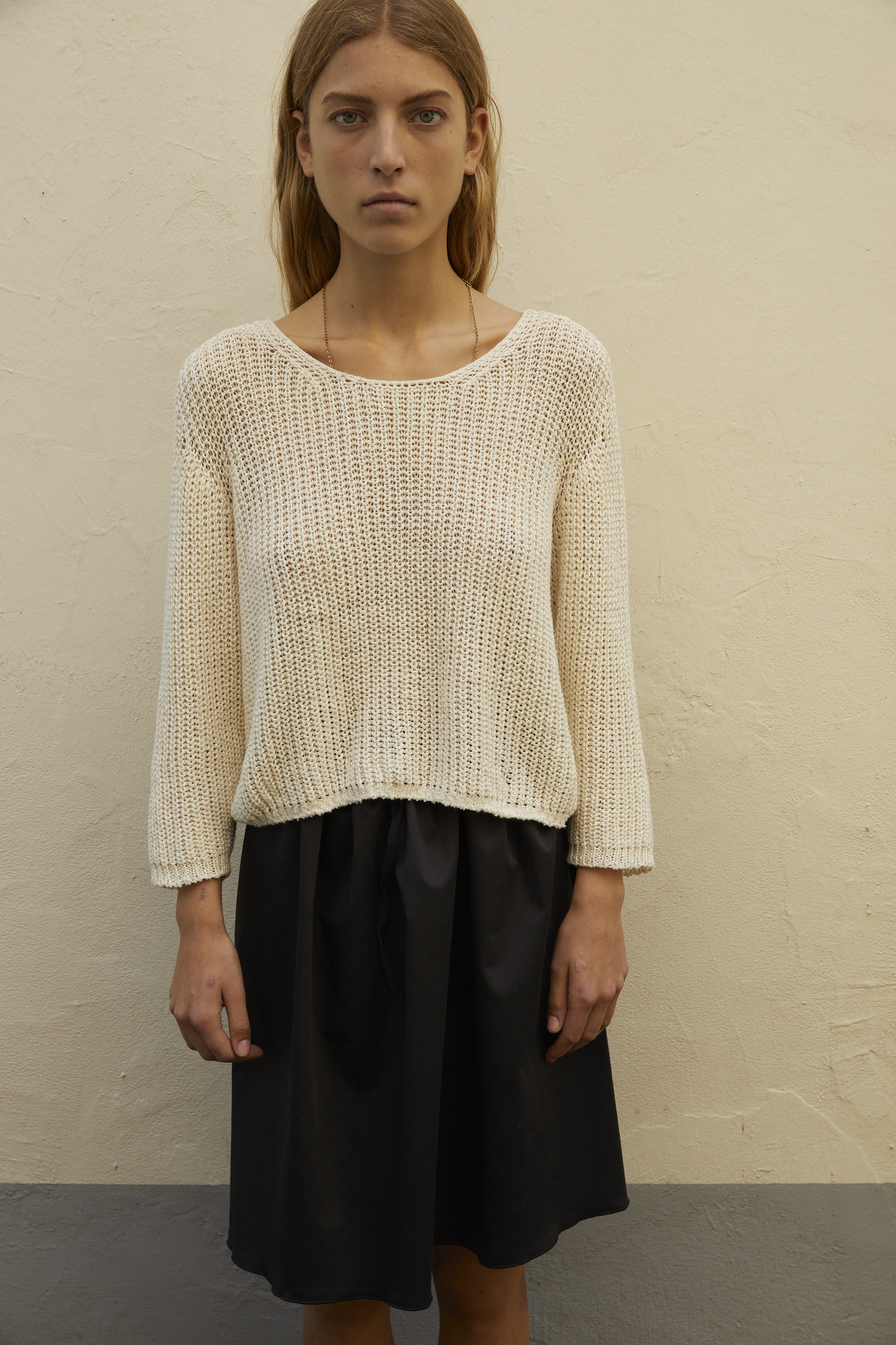 Short Linen Blend Jumper
