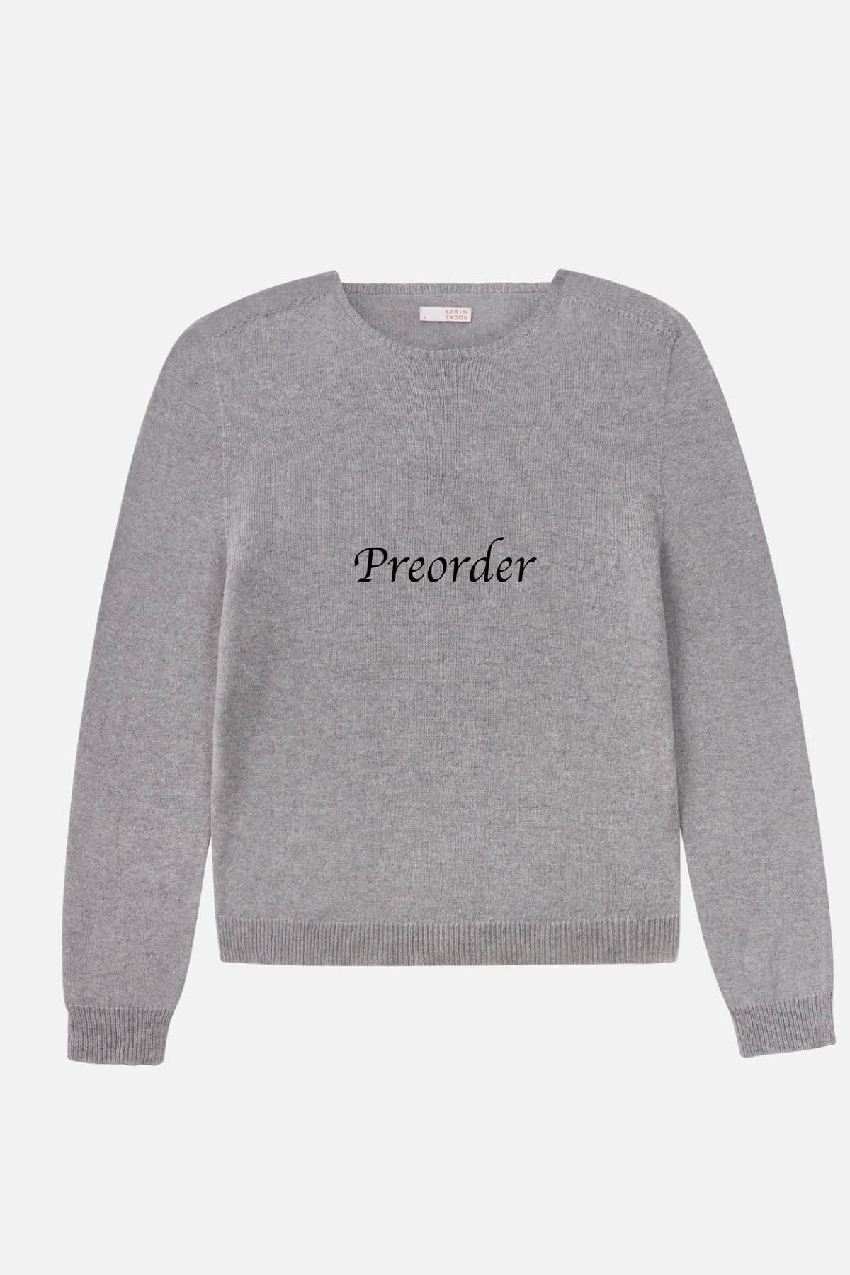<tc>Rundhals-Pullover Grau Baumwolle und Kaschmir</tc>