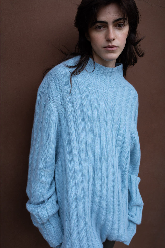 Karin Rocke Ribbed Cozy Jumper jumpers bluette