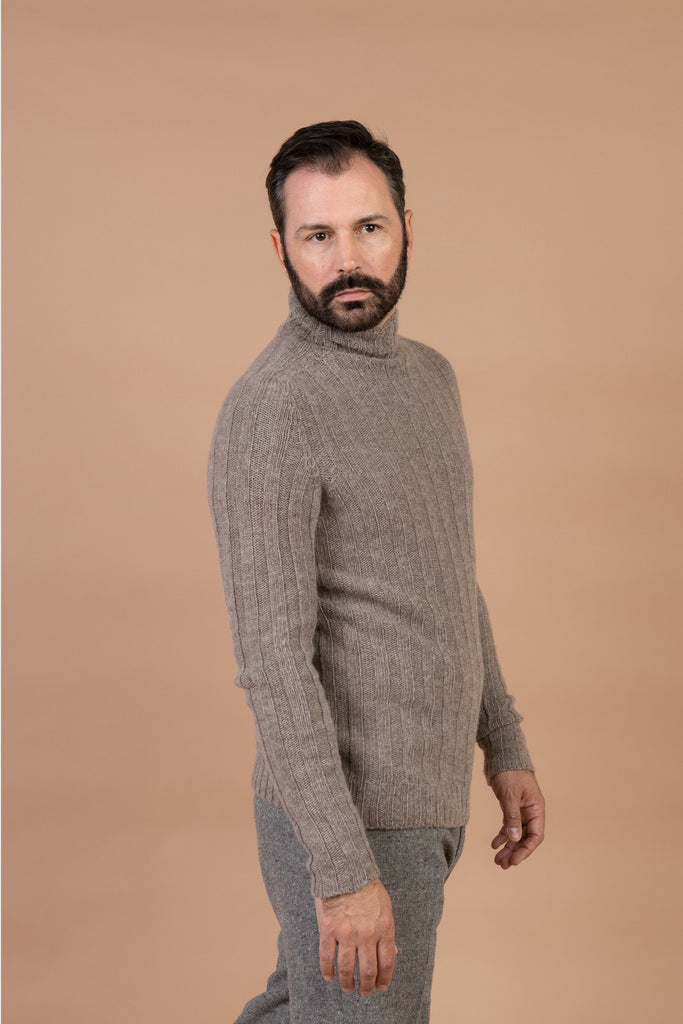 Karin Rocke Ribbed Cozy Jumper men's jumpers taupe melange