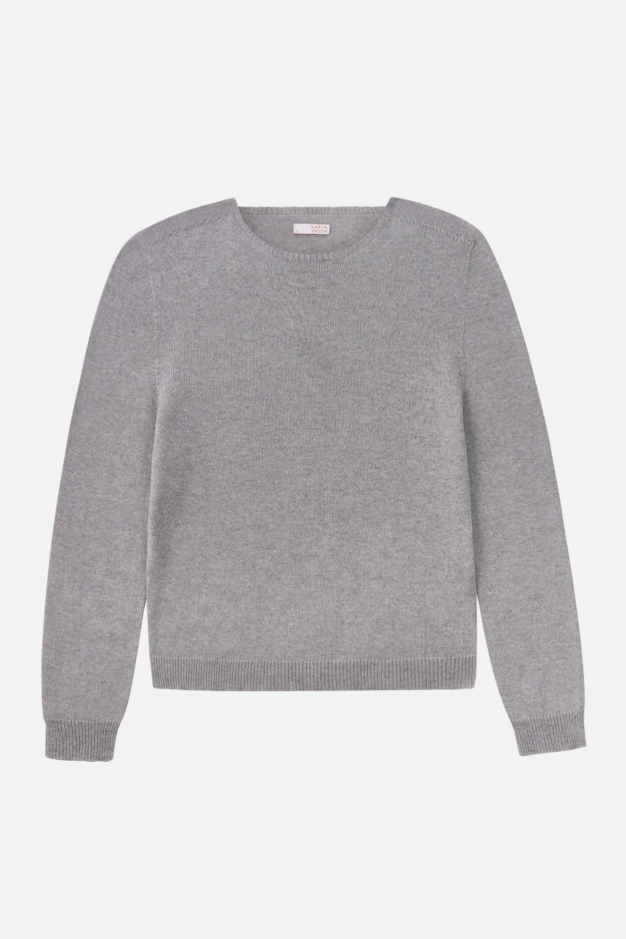 Crew Neck Basic Mono Grey Melange