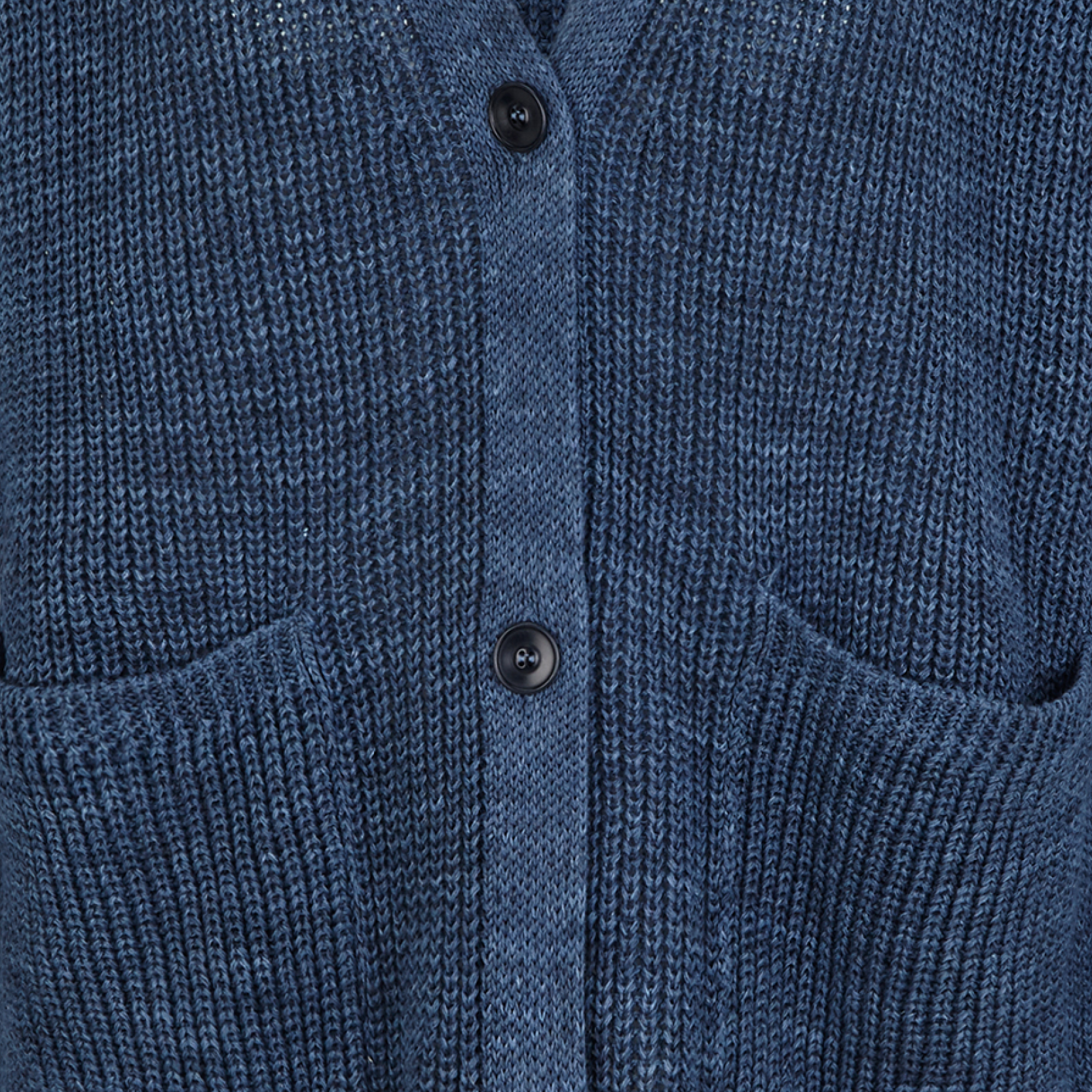 Karin Rocke V-neck cardigan in cotton and linen jackets &amp; coats jeansy blue