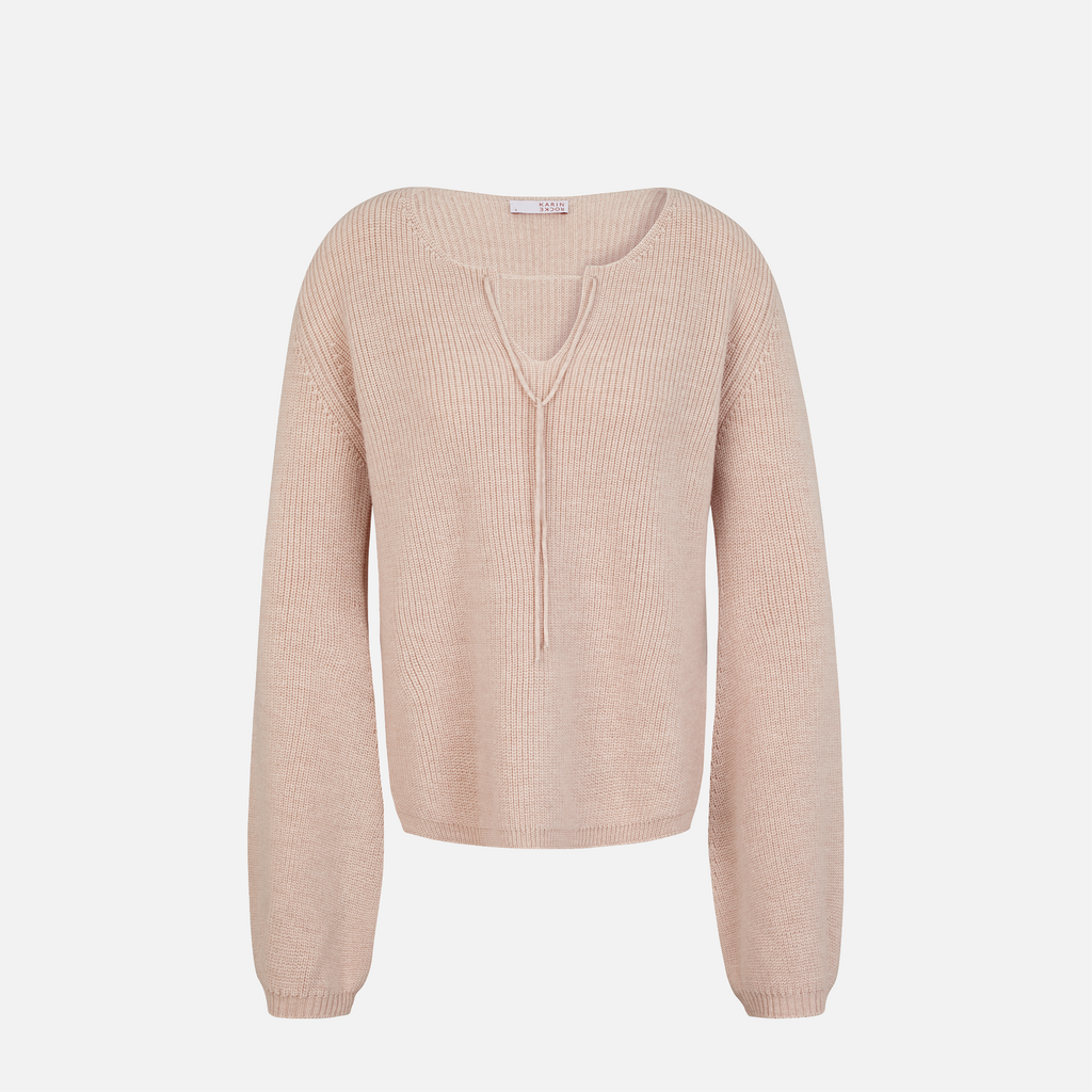 Karin Rocke blousy jumper in merino wool jumpers creamy beige