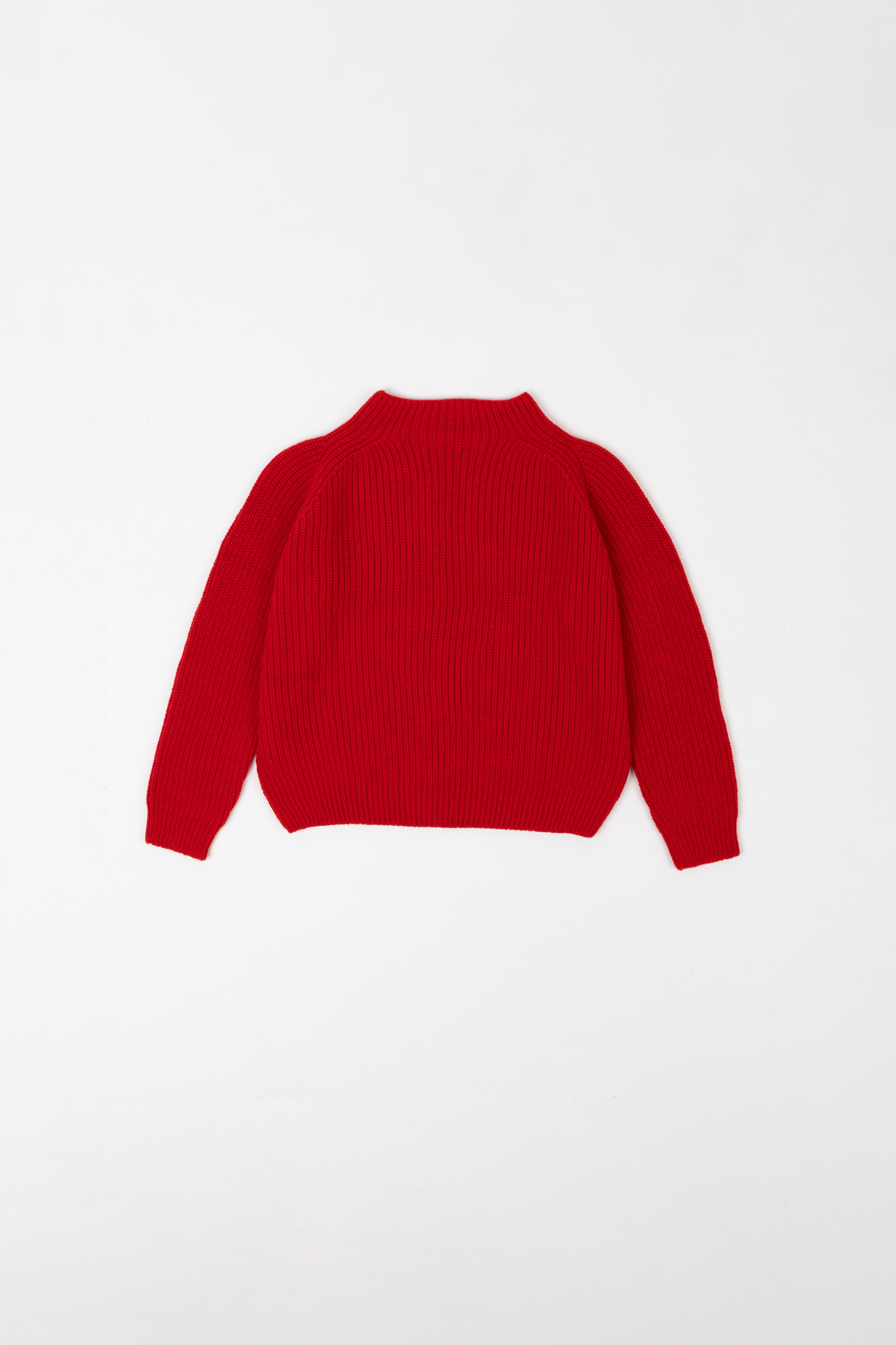 Karin Rocke boxy stand collar jumpers red