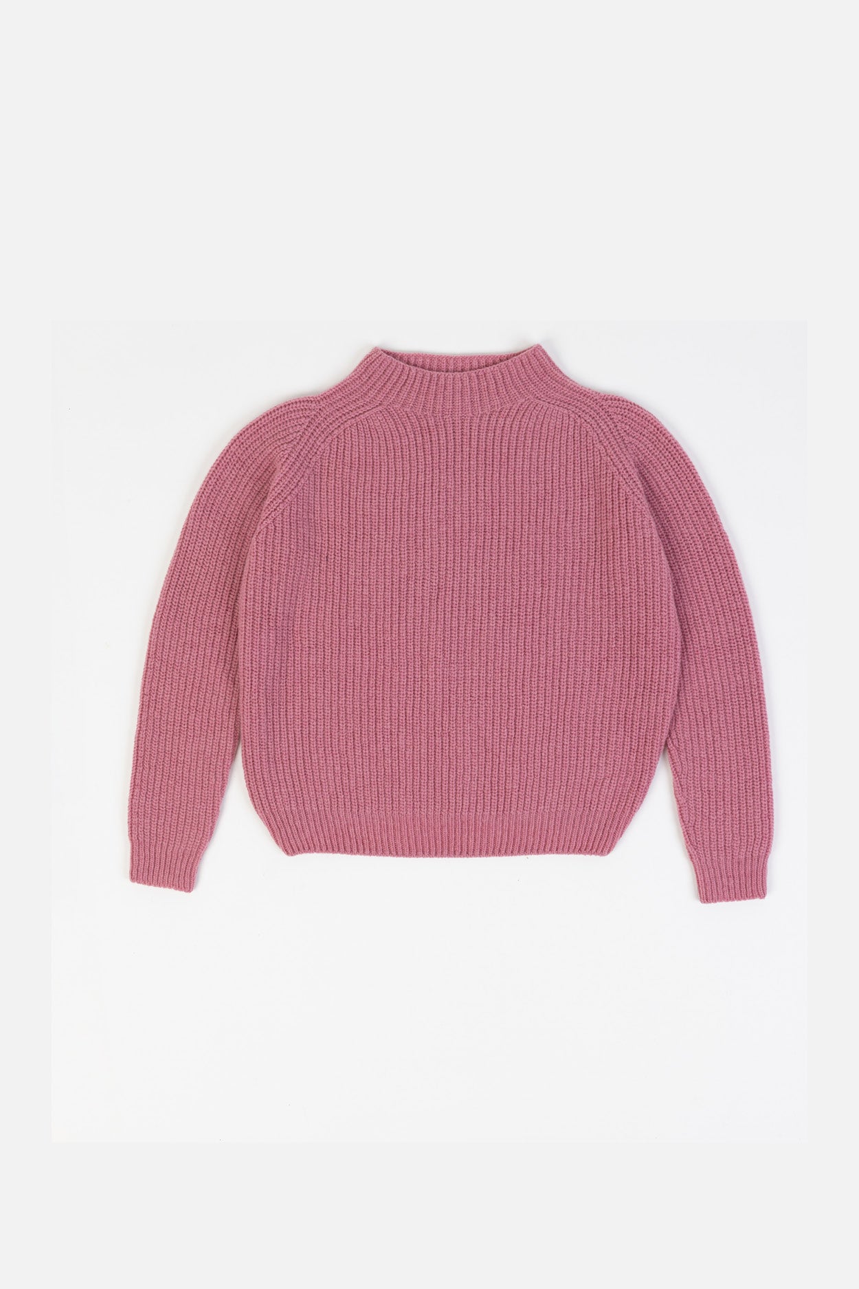 Karin Rocke boxy stand collar jumpers rose marl