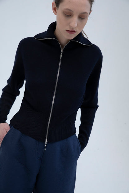 cardigan with zip - www.karinrocke.com