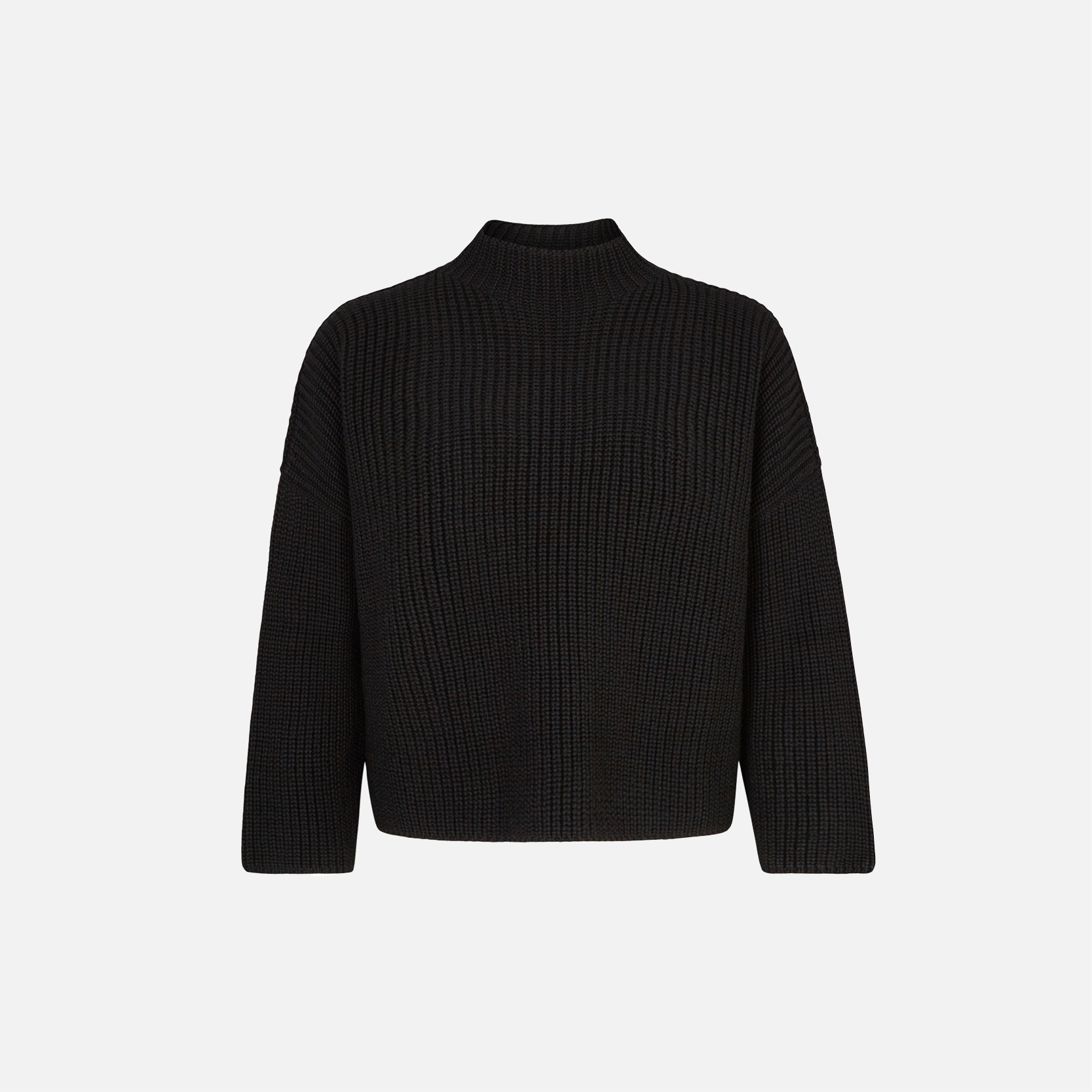 Karin Rocke cropped stand colour jumpers black