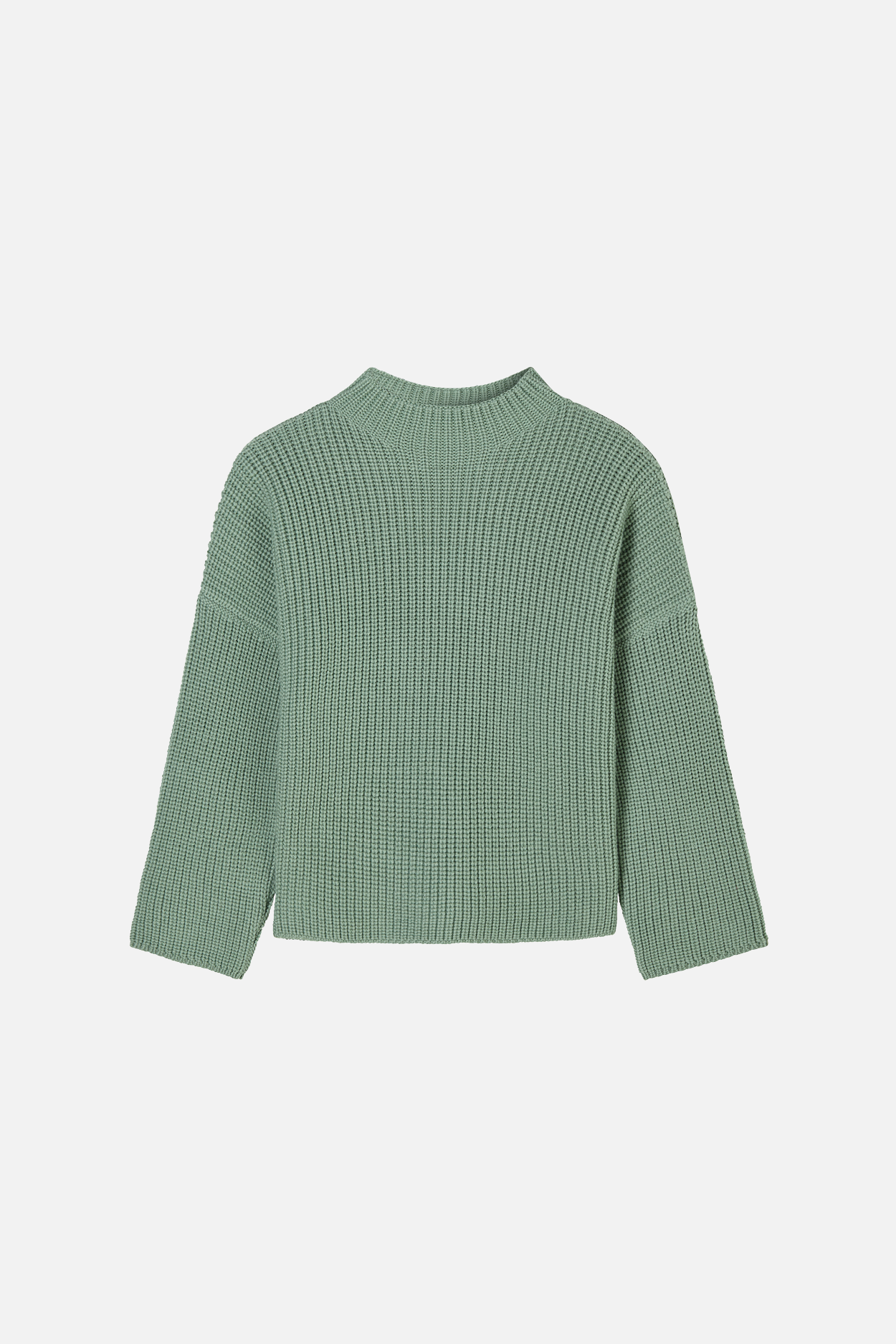 Karin Rocke cropped stand colour jumpers light green