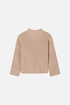 Karin Rocke cropped stand colour jumpers milky camel