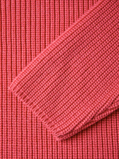 Karin Rocke cropped stand colour jumpers soft coral red
