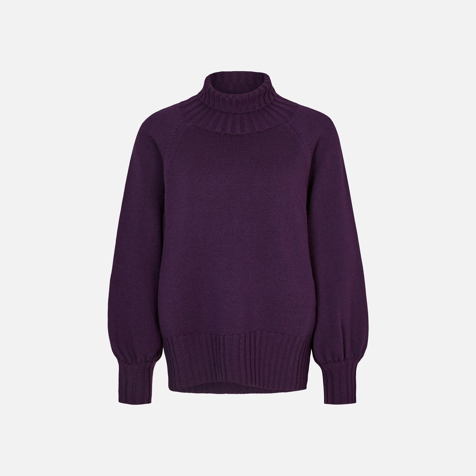 Karin Rocke jumper with cape allure jumpers aubergine