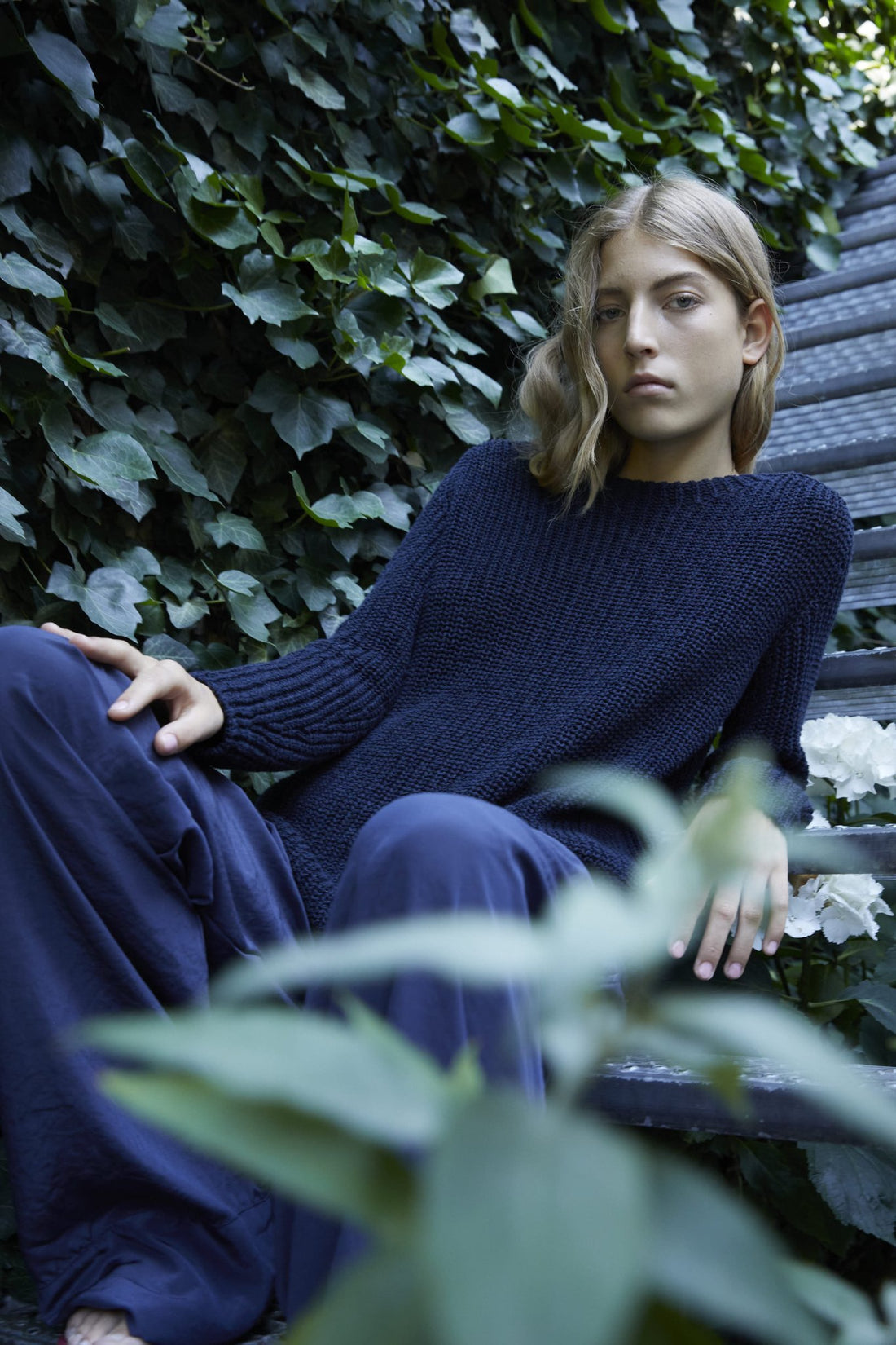 long linen blend pullover - www.karinrocke.com
