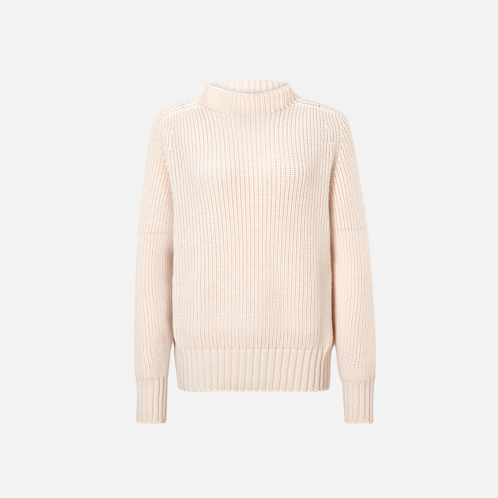 Karin Rocke new stand collar jumpers cream