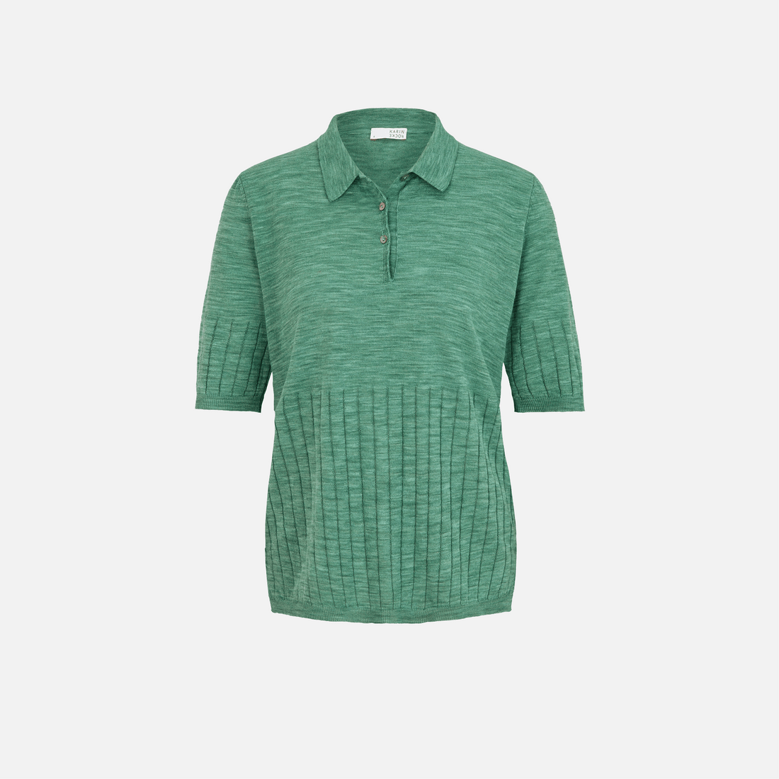 Polo neck in cotton and linen - www.karinrocke.com