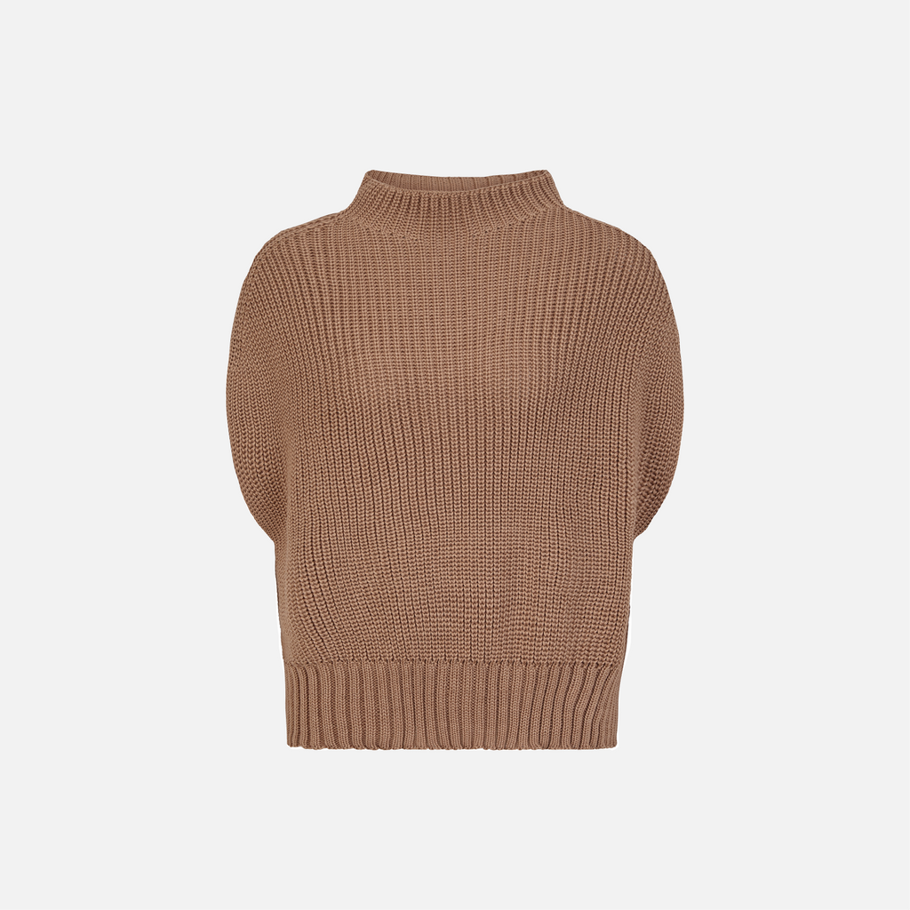 Karin Rocke pullunder in merino wool slip overs light camel