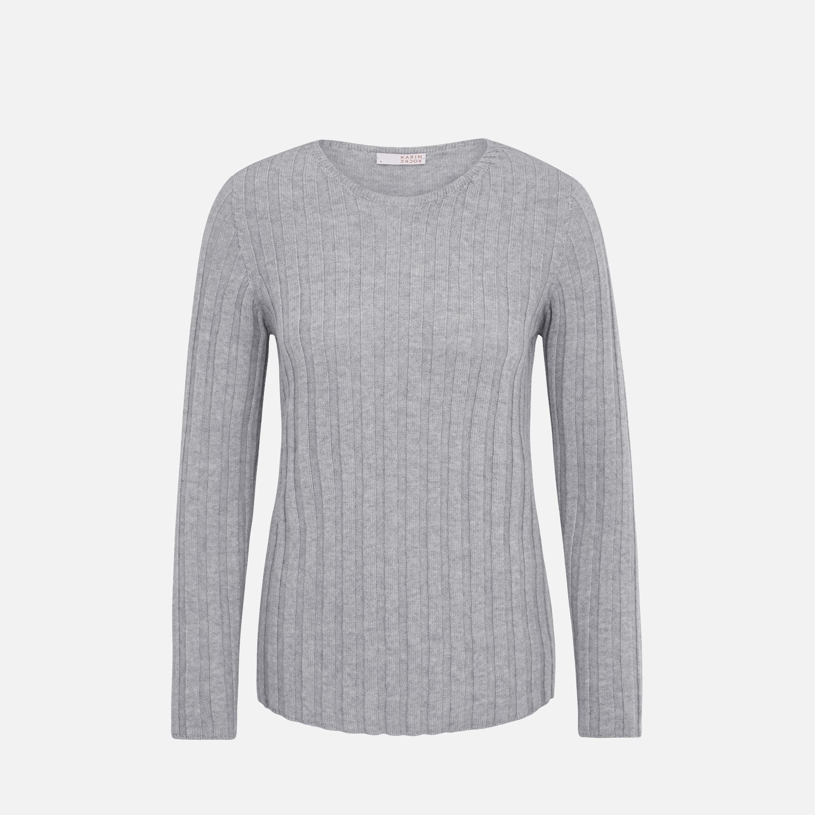 ribbed crew neck in merino wool - www.karinrocke.com