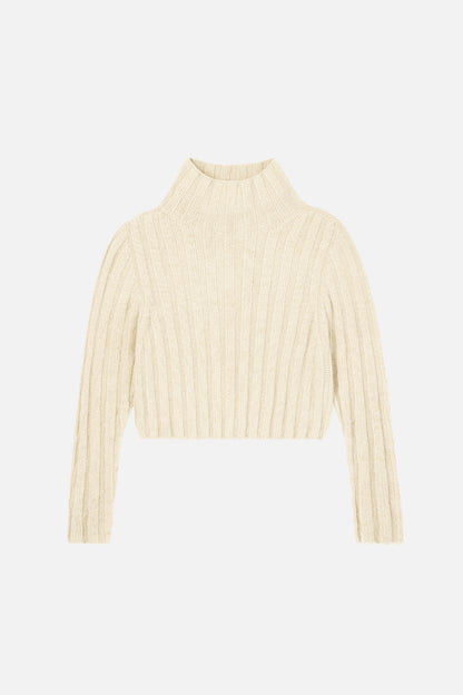 Karin Rocke ribbed cropped jumper jumpers creme